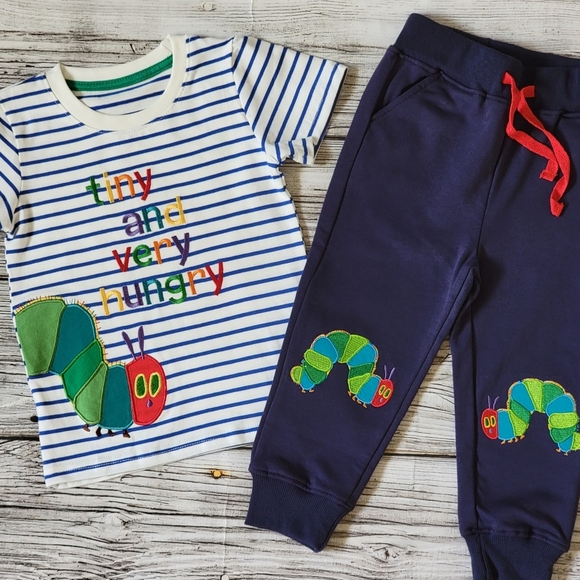 Eric Carle The Very Hungry Caterpillar T-Shirt Pants Outfit Strawberry Patch - Picture 4 of 5